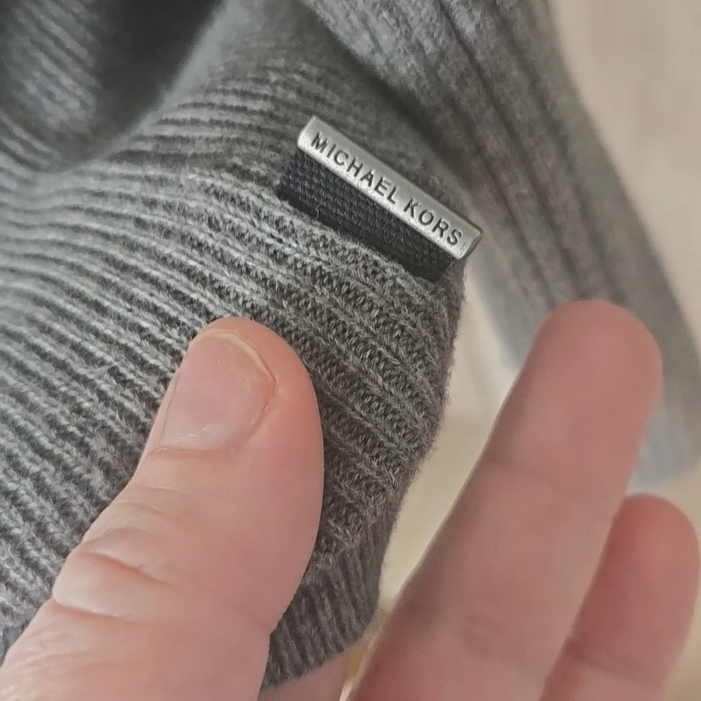 Michael Kors Men's Gray Half-Zip Sweater Pullover